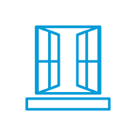 Bureaux ou bâtiments équipés de surfaces vitrées